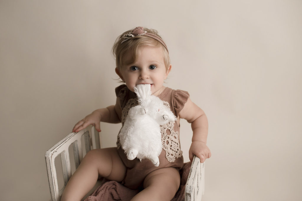 So funny and playful at her first birthday milestone session.