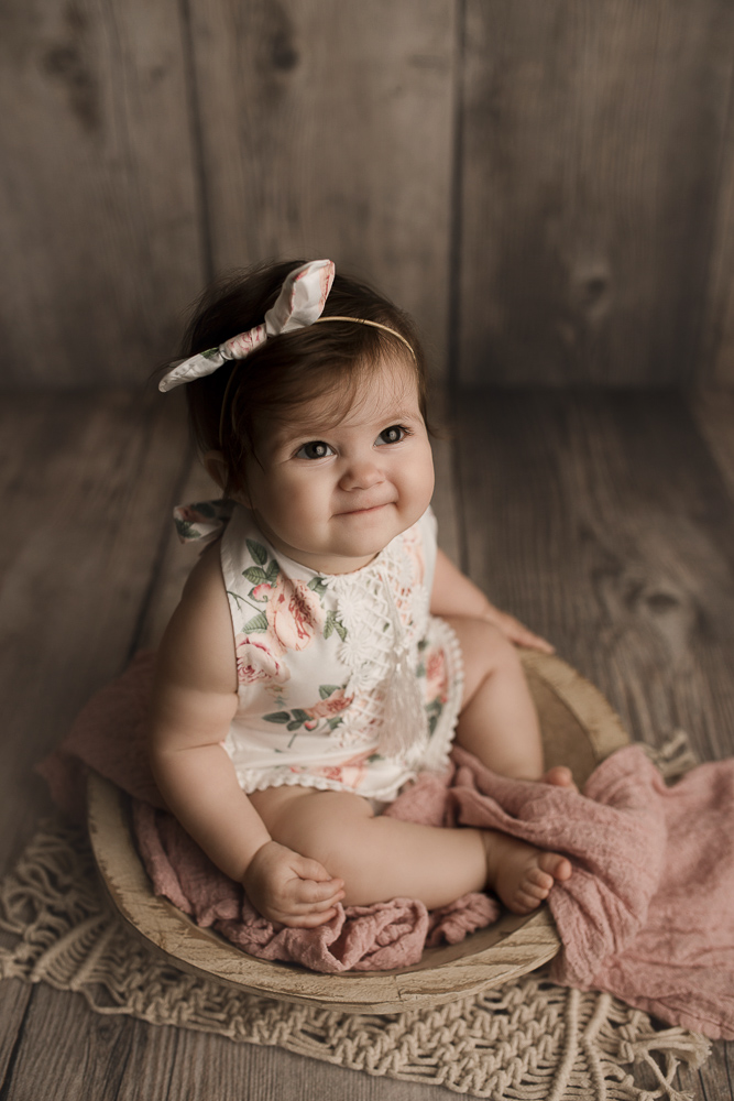 So many cute smiles during her milestone session in Lafayette Indiana.