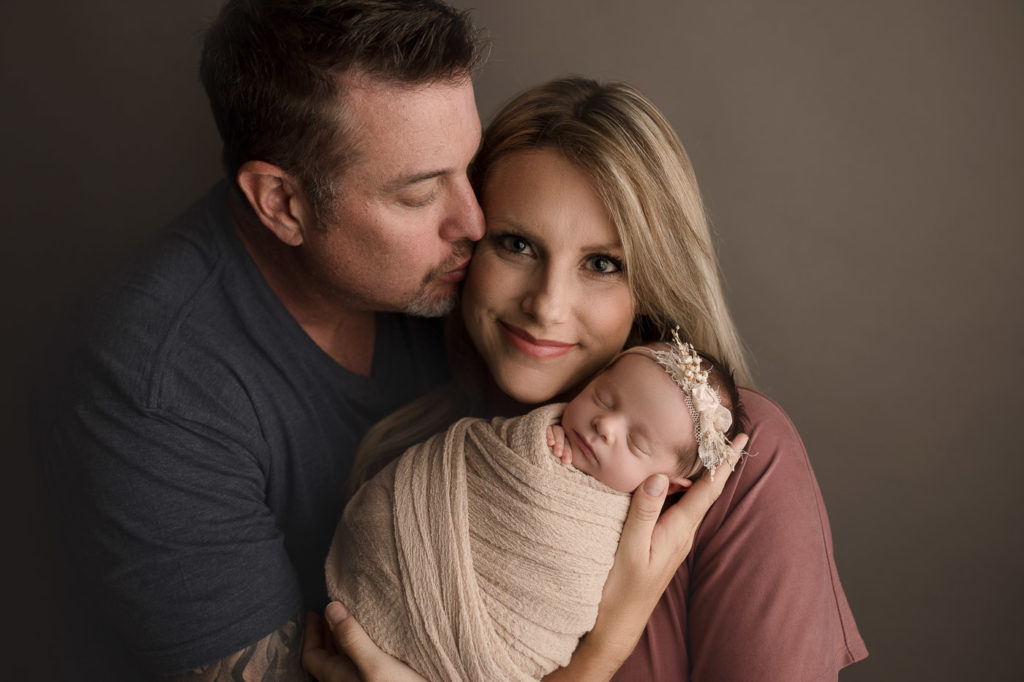 Sweet family posed for their newborn session.